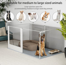 BingoPaw 31.5” H 6 Panel Acrylic Dog Whelping Box Pet Exercise Pen