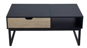 Bryson Two-Tone Lift Top with Storage Coffee Table Black - Teamson Home: Modern Home Office Desk! (NEW IN BOX)