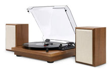 Victrola The Kingfield Bluetooth Record Player Shelf System with Bookshelf Speakers: Belt Drive, 3-Speed, 3.5mm Jack!! NEW IN BOX!!