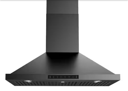 Vikio Pro 36 in. 600 CFM Ducted Wall Mount Range Hood in Black Stainless Steel with Gestures/Touch Control and LED Lights!! NEW IN BOX!!