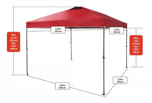 Everbilt 10 ft. x 10 ft. Red Instant Canopy Pop Up Tent!! USED, VERY CLEAN!!