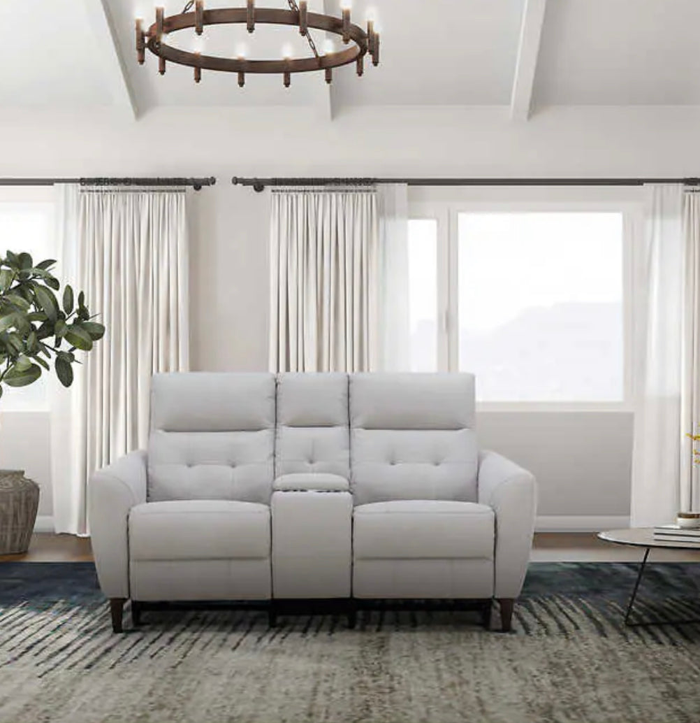 Alpendale Fabric Power Loveseat with Power Headrests!