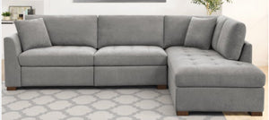 Thomasville Miles Fabric Sectional with Power Footrest! (BRAND NEW & ASSEMBLED)!!