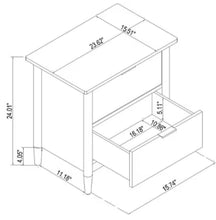 2 Drawer Modern Wood Nightstand - Hearth & Hand with Magnolia! (NEW IN BOX)