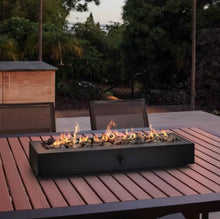 28" Outdoor Tabletop Fireplace Black - Threshold! (NEW IN BOX)