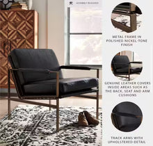 Puckman Black Leather Match Arm Chair!! NEW IN BOX!!