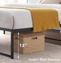 Full Size Bed Frame, 14 inch Metal with 3 in 1 Sturdy Steel Support, No Box Spring Needed, Black Frame! (NEW IN BOX)