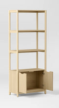 72.25" Scandi Bookcase with Three Shelves And Cabinet Storage Natural - Room Essentials - WE DO NOT SHIP!!