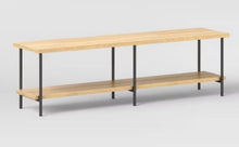 Wood and Metal TV Stand for TVs up to 60" Natural - Room Essentials! (NEW IN BOX)