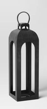 29.4"x9" Pillar Cast Aluminum Outdoor Lantern Candle Holder Black - Threshold - WE DO NOT SHIP!!