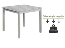 Square Solid Wood Dining Room Table, Gray!! NEW IN BOX!!