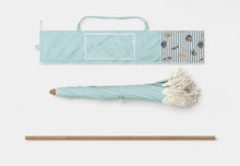 7.5' Fringed Dome Outdoor Patio Umbrella - Blue - Threshold designed with Studio McGee - WE DO NOT SHIP!!