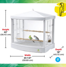 Rawlings 18'' Plastic Flat Top Table Top Bird Cage with Perch- WE DO NOT SHIP!!