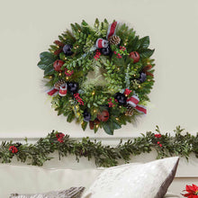 30" Pre-Lit Decorated Artificial Wreath With Bells- NEW IN BOX!!!