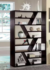 70.75 in. Espresso Wood 12-shelf Accent Bookcase with Open Back! (NEW IN BOX)