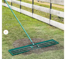 48 in. x 10 in. Lawn Leveling Rake, Heavy-Duty Tool with 78 in. Steel Handle for Garden, Golf Course and Farm- new