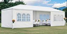 10 ft. x 30 ft. White Outdoor Wedding Party Tent, Garden Gazebo Canopy Marquee Parking Shed with 8 Removable Sidewalls! (NEW IN BOX)
