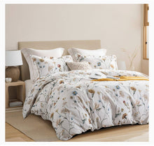 SLEEPBELLA Comforter Twin Size, 600 Thread Count Cotton White Printed with Blue & Blush Flowers Cotton Comforter Set,Down Alternative Bedding Set 2Pcs(Twin, White Floral)**New in box**