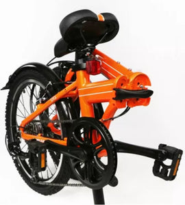 ZiZZO Via 7 Speed 20" Folding Cruiser Bike - Metallic Orange! (NEW & ASSEMBLED)