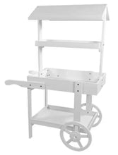 Sunnydaze 21.75 in. x 33.75 in. x 49.25 in. Country Market Wood Flower Stand Raised Garden Bed White!! NEW IN BOX!!