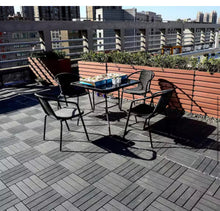 1 ft. x 1 ft. All-Weather Plastic Square Interlocking Patio Deck Tiles, Outdoor Striped Pattern Flooring Tile(44-Pack)- new