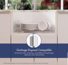 Eridanus Oslo 18.5 in. Drop-In/Undermount Round Single Bowl in White Fireclay Kitchen Sink with Bottom Grid and Basket Strainer!! NEW IN BOX!!