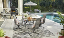 Ashbury Pewter Steel Square Glass Top Outdoor Dining Table! (BRAND NEW IN BOX - TABLE ONLY!)