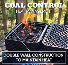 Even Embers Tabletop Portable Charcoal Grill in Black