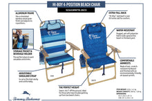 Tommy Bahama Hi-Boy 17 in. 4-Position Beach Chair- new