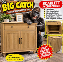 SCARLETT ACCENT CABINET — BEAUTIFUL NATURAL WOOD LOOK! Minor defects - see pics