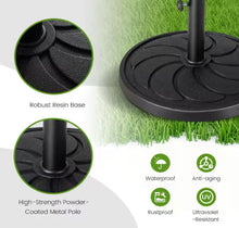 40 lbs. Round Weighted Patio Umbrella Base Heavy-Duty Table Market Stand Outdoor in Black