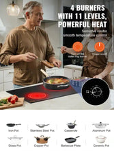 Vevor Electric Cooktop 30 in. 4 Burners Built-in Electric Stove Top 7200W Ceramic Top Radiant Cooktop with Glass Panel,Black!! NEW IN BOX!!