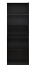 GEHRY 71.42 in. Tall Darkwood Wood 5-Shelf Bookcase, Black! (NEW IN BOX)