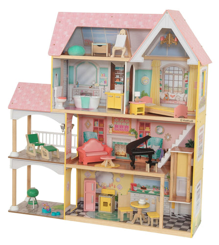 KidKraft Lola Mansion Wooden Dollhouse with 30 Accessories, Ages 4 & up!! NEW IN BOX!!