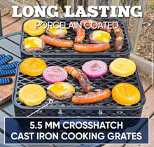 Even Embers Tabletop Portable Charcoal Grill in Black