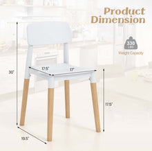 Costway Dining Side Chairs Set of 4 with Ergonomic Backrest Wide Seat & Sturdy Wooden Legs White - WE DO NOT SHIP!!
