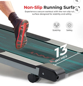 Sunny Health & Fitness Manual Treadmill - Compact Foldable Exercise Machine for Running and Cardio Training! (NEW & ASSEMBLED)