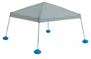 Grey 10 ft. x 10 ft. Steel and Aluminum Frame Floating Tent Pool Pop Up Gazebo with Fabric Canopy! (NEW IN BOX)