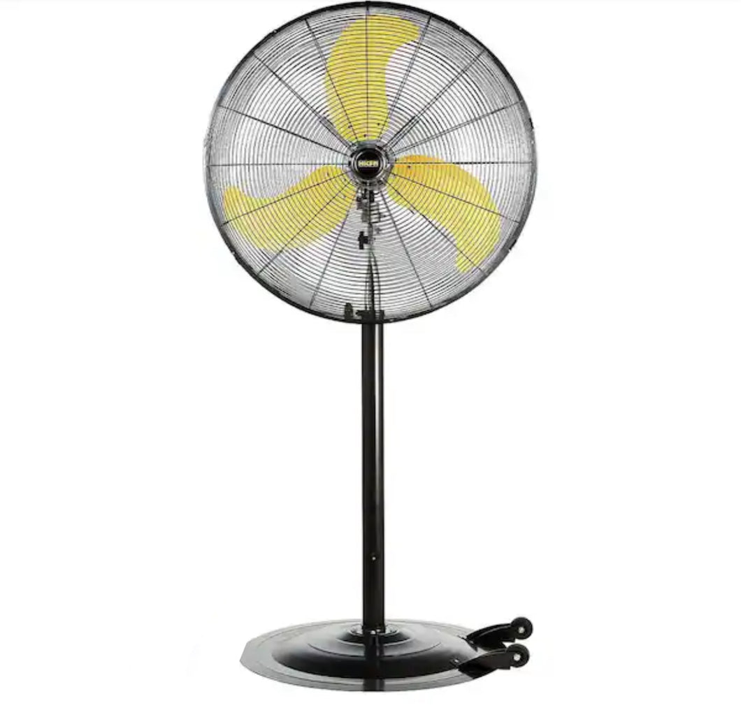 Edendirect 30 in. Heavy Duty High Velocity Pedestal Oscillating Fan with Powerful 1/3 HP Motor, Commercial or Industrial Fan!! NEW IN BOX!!