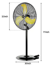 Edendirect 30 in. Heavy Duty High Velocity Pedestal Oscillating Fan with Powerful 1/3 HP Motor, Commercial or Industrial Fan!! NEW IN BOX!!