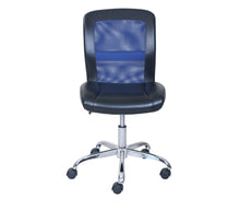Mainstays Mid-Back, Vinyl Mesh Task Office Chair, Black and Blue**New and assembled**