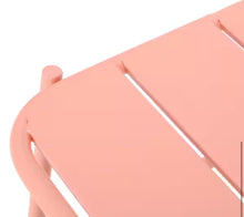 Cowan Matte Coral 3-Piece Metal Outdoor Patio Conversation Seating Set! (NEW & ASSEMBLED - SCRATCHED)