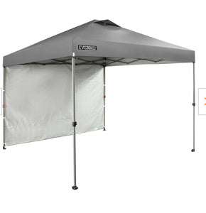 Everbilt 10 ft. x 10 ft. White Commercial Instant Canopy-Pop Up Tent (BRAND NEW) With  1 removable wall panel included- new