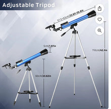 Tuword Telescope, 50mm Refractor with Finderscope and Mobile Phone Adapter, for Adults and Kids- new in box