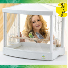 Rawlings 18'' Plastic Flat Top Table Top Bird Cage with Perch- WE DO NOT SHIP!!