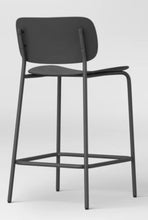 Set of 2 24" Molded Plastic with Metal Base Counter Height Barstool with Footrest Black - Room Essentials! (NEW IN BOX)