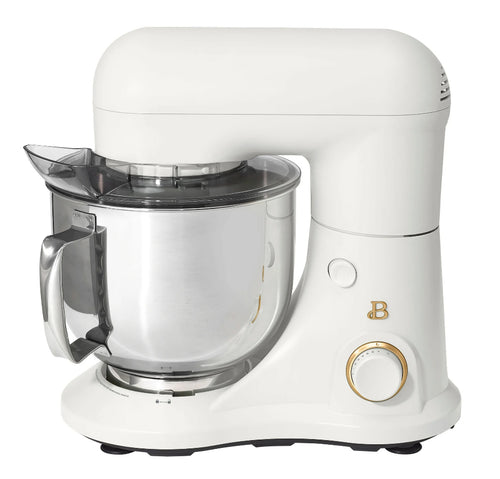 Beautiful 5.3 Qt Stand Mixer, White Icing with Flat Beater, Dough Hook, Balloon Whisk!! NEW IN BOX!!