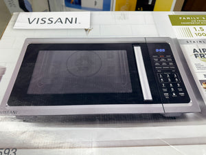 Vissani 1.5 cu. ft. Countertop Convection Microwave in Fingerprint Resistant Stainless Steel with Air Fryer and Sensor cooking! (NEW IN BOX)