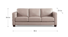 Del Mar Top Grain Leather Collection Sofa - new - dark grey