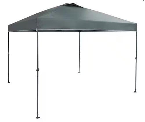 Everbilt 10 ft. x 10 ft. Grey Instant Canopy Pop Up Tent!! LIGHTLY USED, VERY CLEAN!!